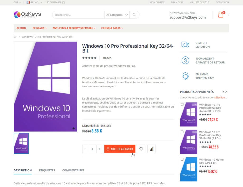 Image 1 : Jusqu’à 57% d’économies sur Windows 10 et Microsoft Office avec O2keys