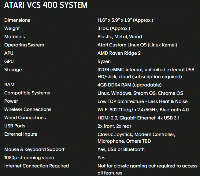 Image 2 : L’Atari VCS 800 débarquera le 14 décembre prochain à un tarif de 389,99 dollars