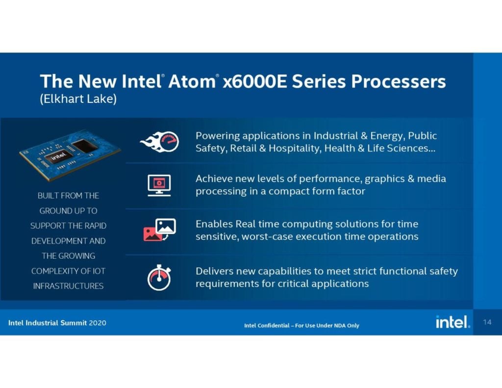 Image 4 : Intel présente ses processeurs Atom Elkhart Lake en 10 nm SuperFin