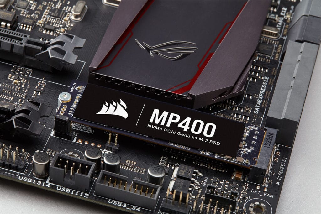 Image 1 : Corsair présente son SSD M.2 MP400, en PCIe 3.0