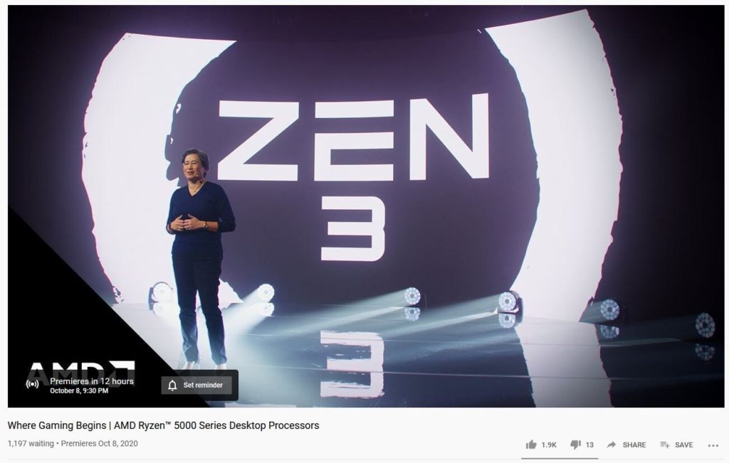 Image 1 : AMD : suivez la présentation des Ryzen 5000 en direct à partir de 18h