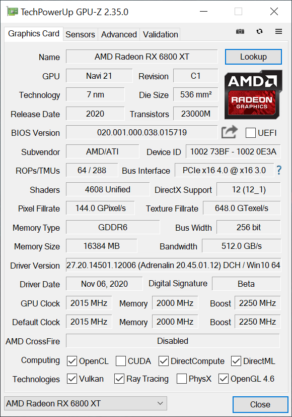 Image 14 : AMD Radeon RX 6800 et 6800 XT : la réponse à Nvidia