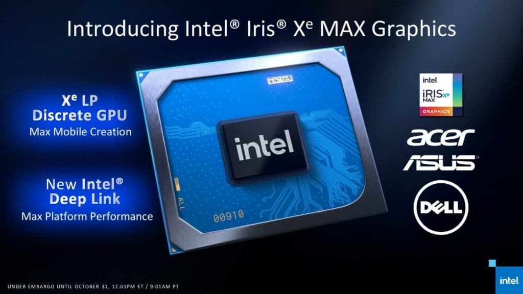 Image 2 : Intel présente son GPU Iris Xe MAX pour les PC portables
