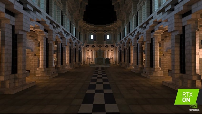 Image 4 : Découvrez la citadelle de Minas Tirith toute flamboyante de ray tracing dans Minecraft RTX