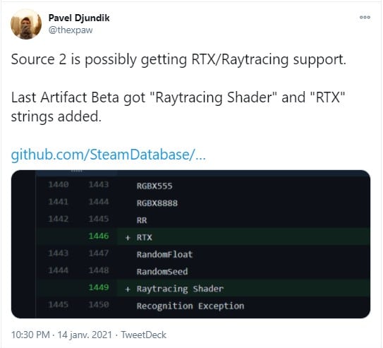 Image 1 : Le moteur Source 2 de Valve pourrait se mettre au ray tracing RTX