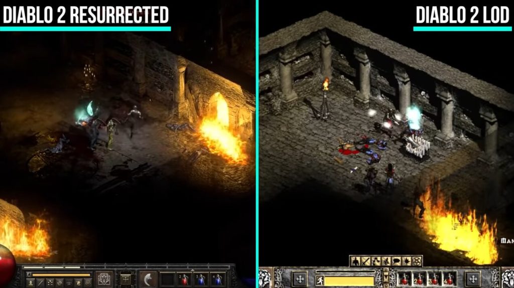 Image 1 : Diablo II Resurrected comparé à Diablo II