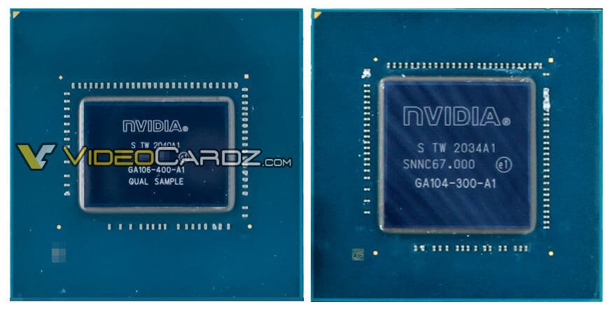 Image 2 : Plusieurs clichés du GPU GA106 de la RTX 3060