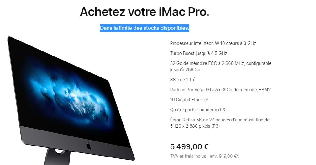 Image 1 : Apple tourne la page de l’iMac Pro