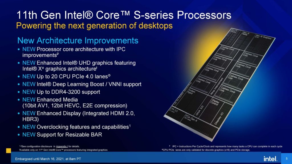 Image 5 : Intel détaille sa gamme Rocket Lake-S