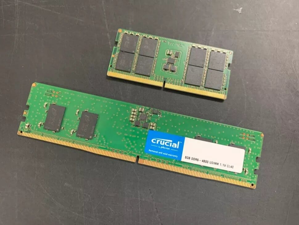 Image 1 : Des barrettes de DDR5-4800 signées Crucial prêtes à être vendues