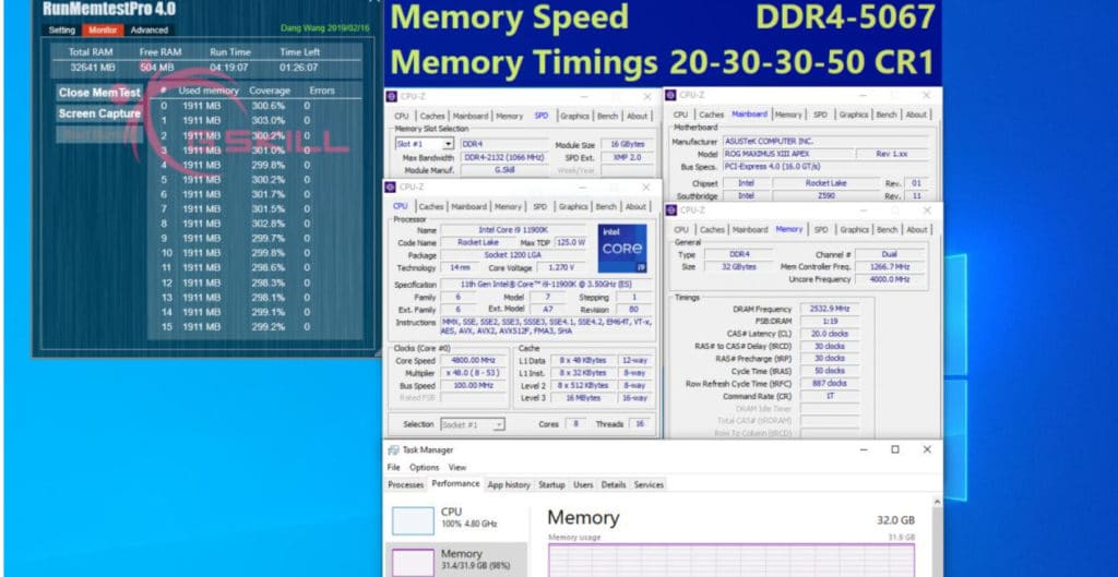 Image 1 : G.Skill lance des kits mémoire DDR4-5333 pour les processeurs Intel Rocket Lake-S