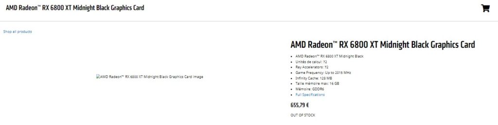 Image 3 : AMD a mis en vente des Radeon RX 6800 XT Midnight Black