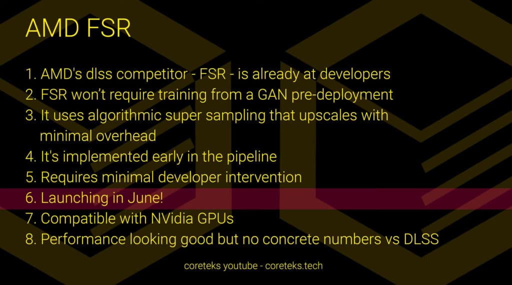 Image 1 : AMD déploierait son FidelityFX Super Resolution (FSR) en juin