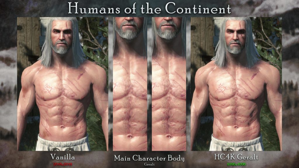 Image 3 : Un pack de textures améliorées par l’IA embellit les humains et humanoïdes de The Witcher 3