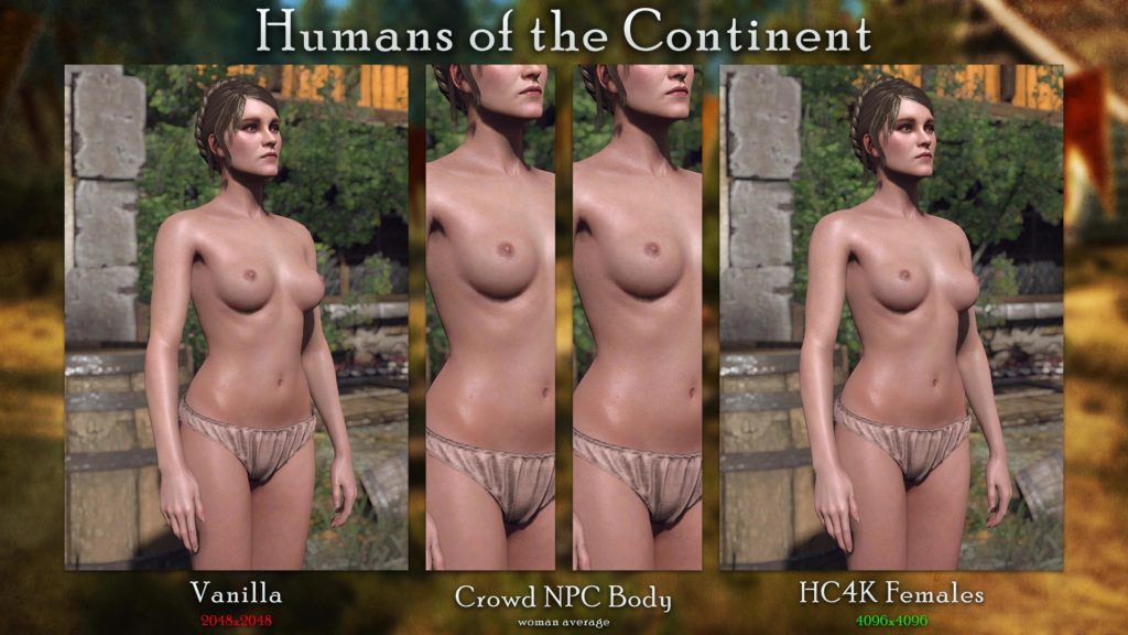 Image 6 : Un pack de textures améliorées par l’IA embellit les humains et humanoïdes de The Witcher 3