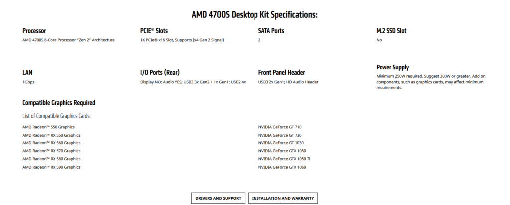 Image 3 : AMD propose des APU de Xbox Series X recyclés sous la forme d'AMD 4700S Desktop Kit