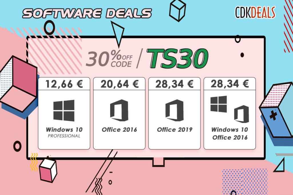 Image 1 : CDKDeals : Windows 10 à 12€ et Office 2016 à 20€