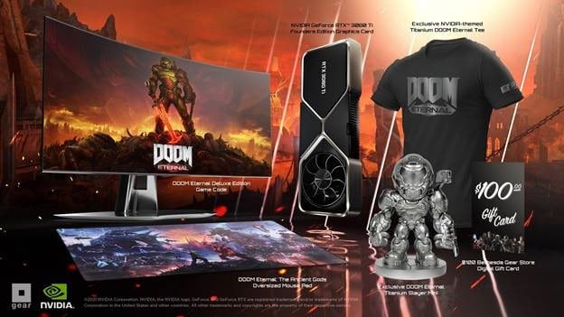 Figure 1: NVIDIA and Besthesda offer limited edition DOOM Eternal / GeForce RTX 3080 Ti bundle for 1399 euros