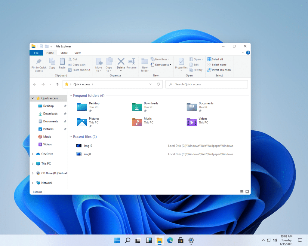 Image 4 : Windows 11 dévoile son interface avec un peu d’avance