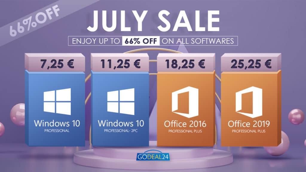 Image 1 : Soldes juillet 2021 : des clés Windows 10 Pro pour 5,60€ par PC et bien plus encore