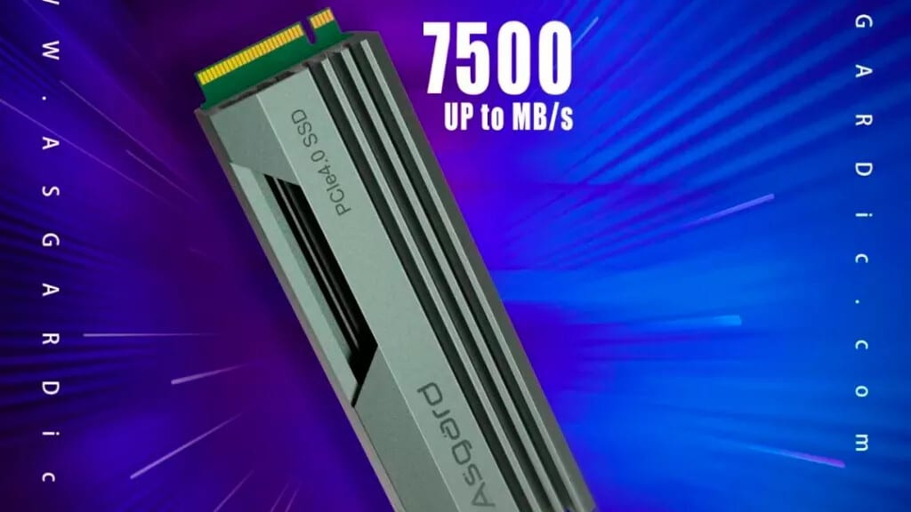 Image 1 : Asgard lance son premier SSD PCIe 4.0 : jusqu’à 7 500 Mo/s en lecture séquentielle