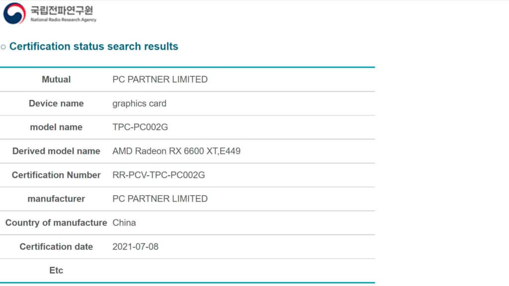 Image 2 : AMD Radeon RX 6600 XT et RX 6600 : vers un lancement le 11 août