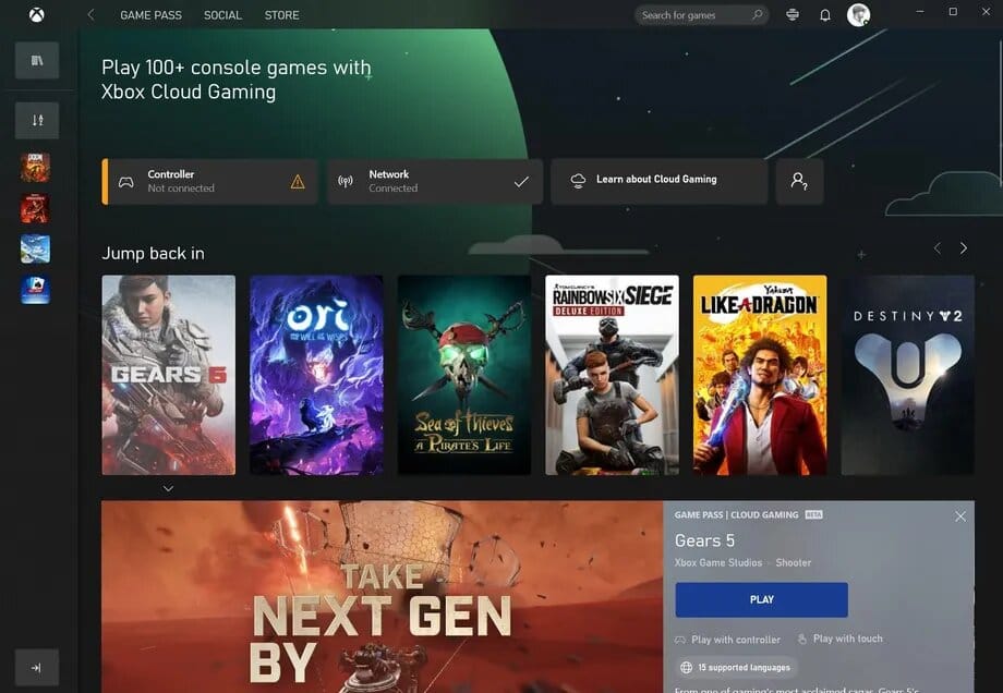 Image 1 : Que vaut le Xbox Cloud Gaming sur PC ?