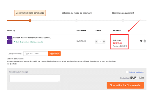 Image 3 : Jusqu’à 91% de remise et une licence à vie Windows 10 à 11,48€ chez Cdkeysales