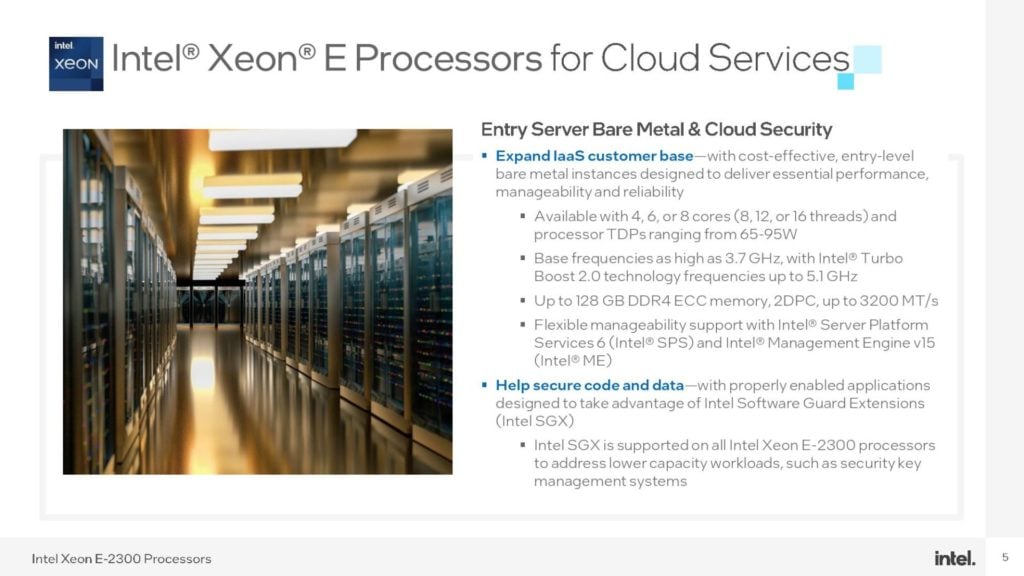 Image 7 : Intel lance des processeurs Xeon E-2300 Rocket Lake