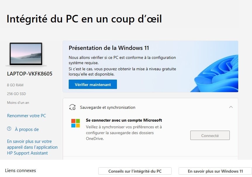 Image 1 : Vérifiez si votre PC supporte Windows 11 grâce à l'application dédiée