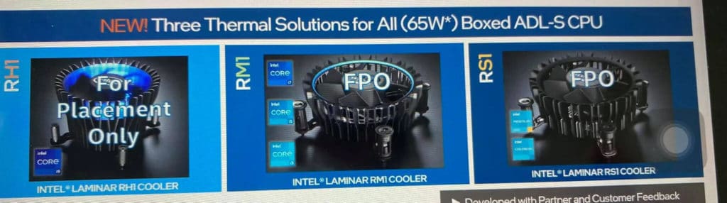 Image 1 : Des images de trois nouveaux ventirads stock pour les processeurs Intel Alder Lake-S