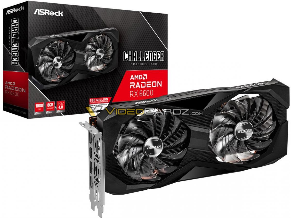 asrock radeon rx 6600 8gb challenger d oc1