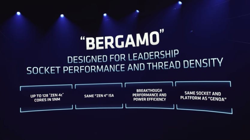 Image 3 : AMD annonce des processeurs EPYC Genoa à 96 cœurs en 2022, des EPYC Bergamo à 128 cœurs en 2023