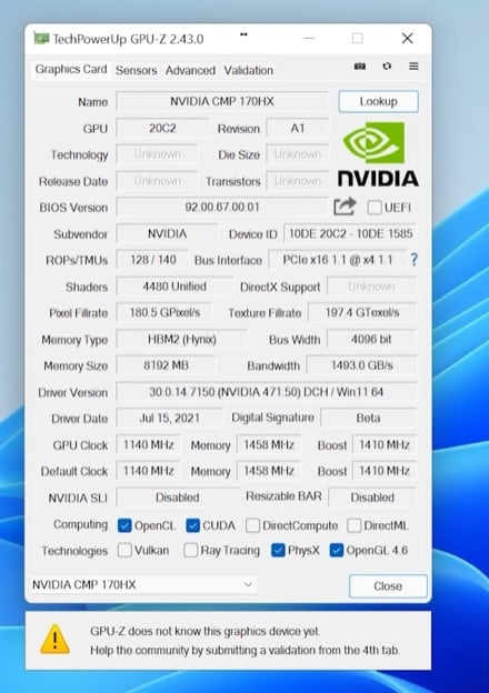 Image 1 : Linus a acquis une NVIDIA CMP 170HX et la présente dans une vidéo