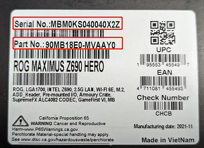 Image 1 : Certaines cartes mères Asus ROG Maximus Z690 Hero ont un condensateur monté à l’envers