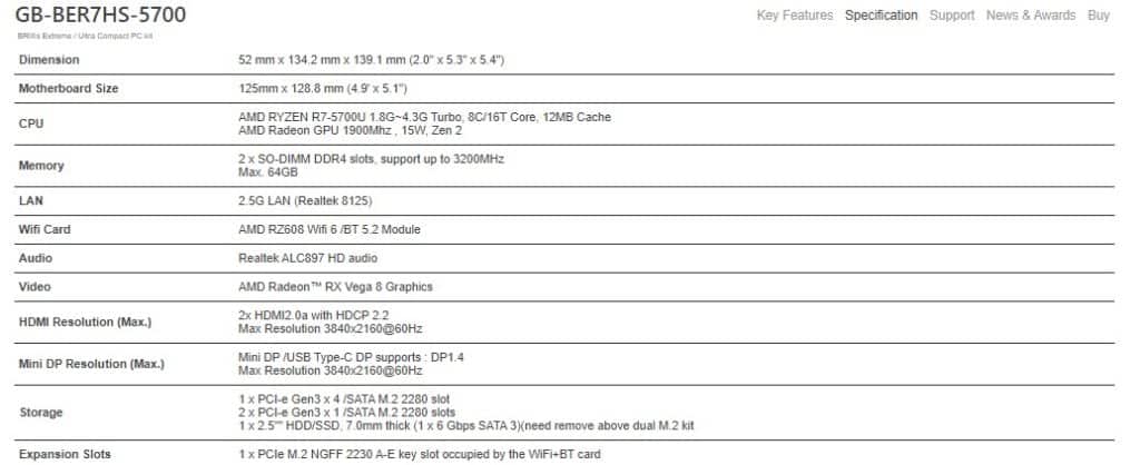 Image 5 : Gigabyte lance des Brix Extreme dotés de processeurs AMD Ryzen 5000U