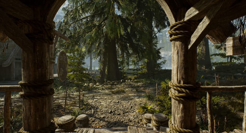 Image 2 : Le village de Rivebois de Skyrim érigé dans l'Unreal Engine 5
