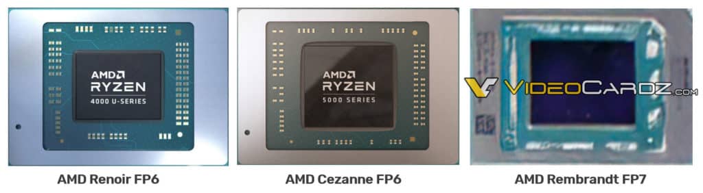 Figura 2: Instantánea y especificaciones para las APU AMD Rembrandt