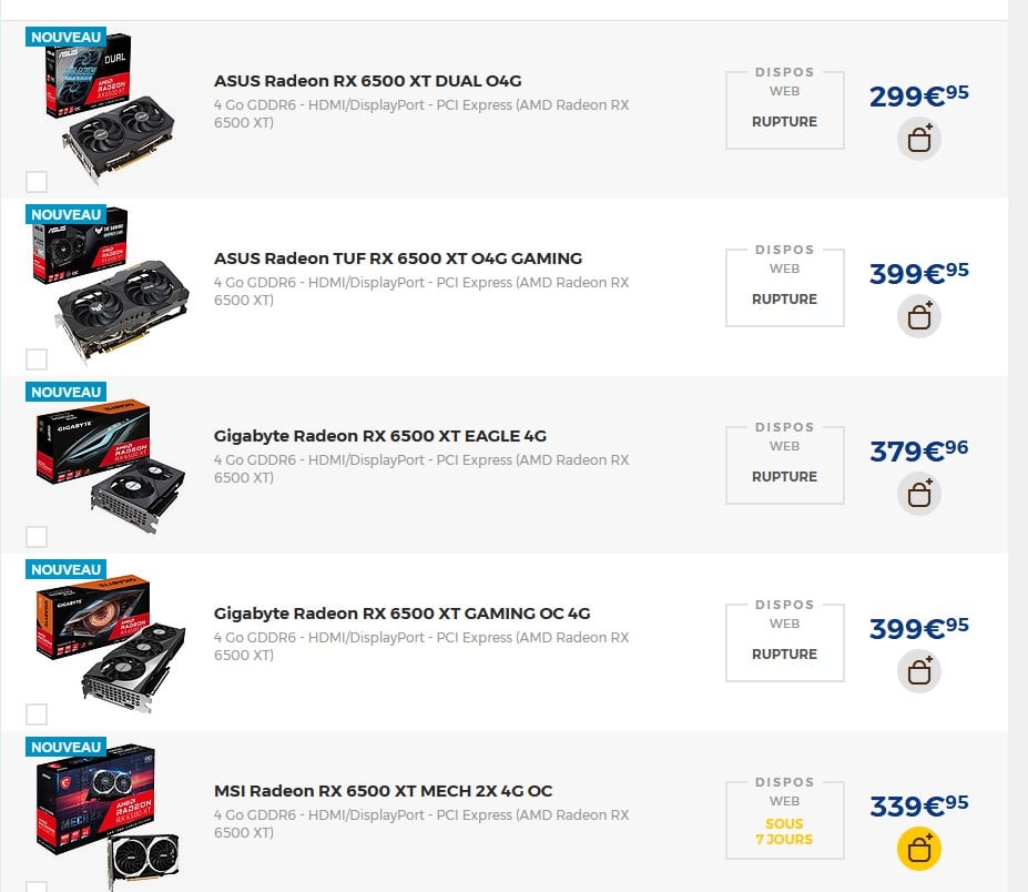 Image 3 : La Radeon RX 6500 XT est officiellement indisponible