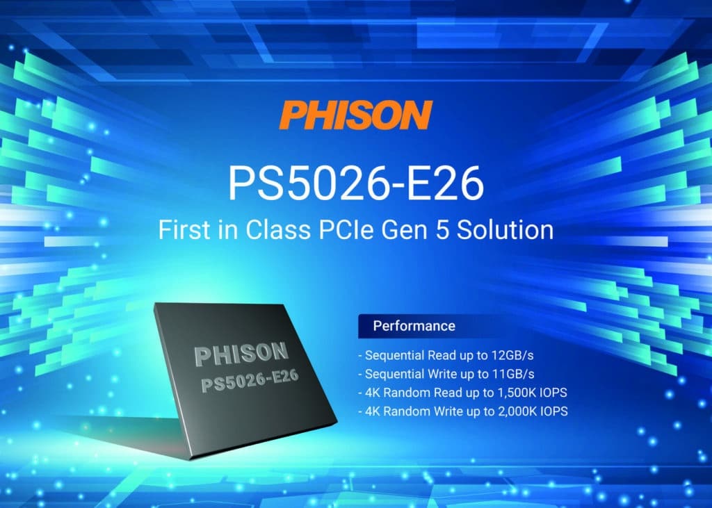 Image 1 : Contrôleur Phison E26 : jusqu'à 12 Go/s