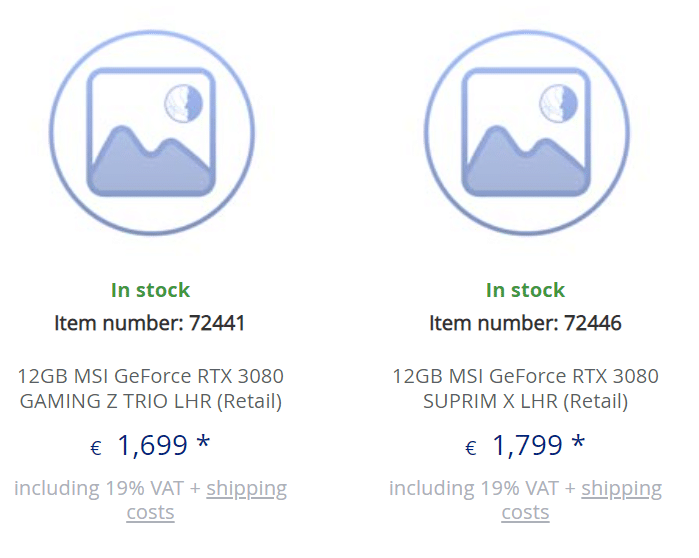 Image 2 : Les GeForce GTX 3080 12 Go seront mises en vente à 15 heures en France