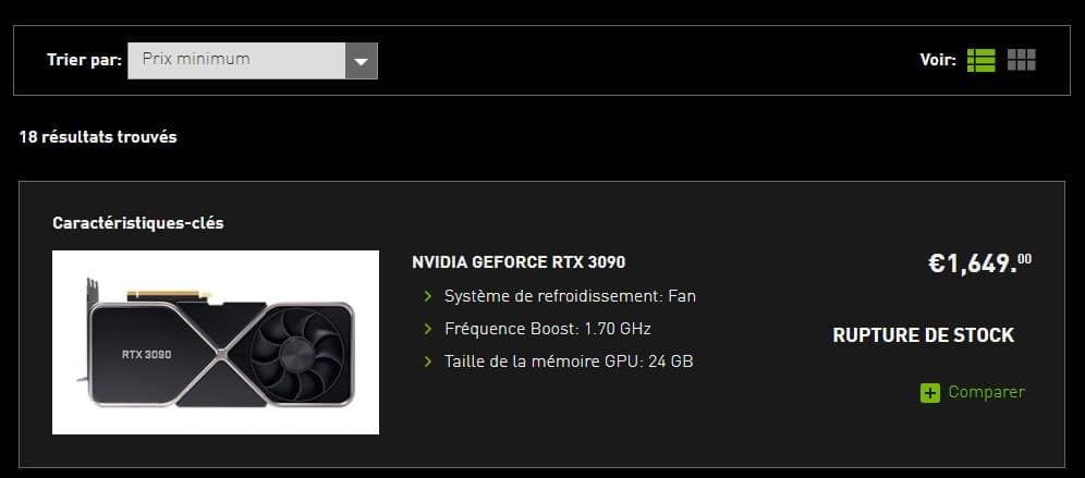 Image 1 : NVIDIA a relevé en douce les tarifs de ses GeForce RTX 3000 Founders Edition