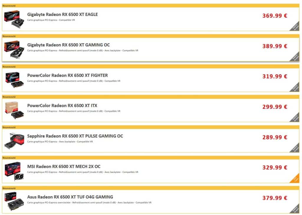 Image 2 : La Radeon RX 6500 XT est officiellement indisponible
