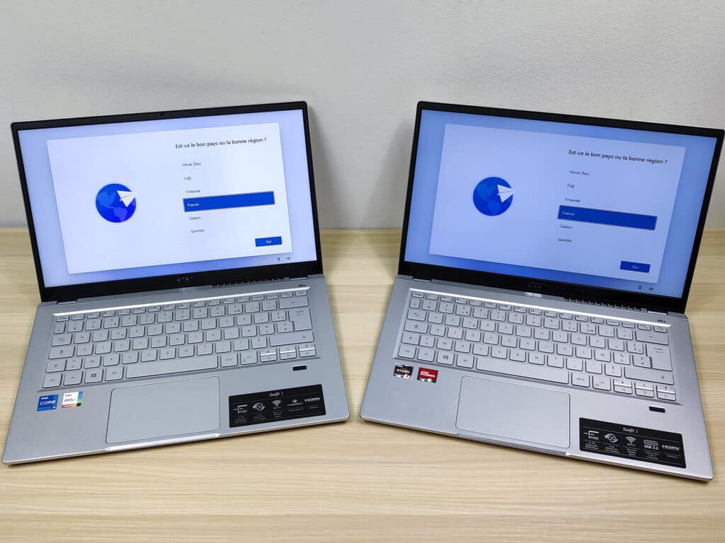 intel vs amd mobile acer swift 3