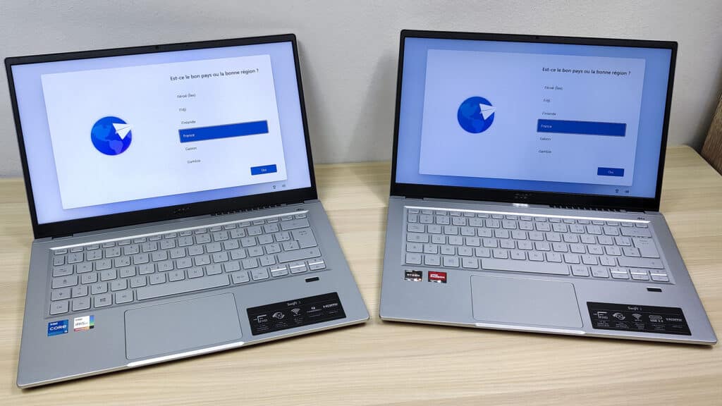 intel vs amd mobile acer swift 3