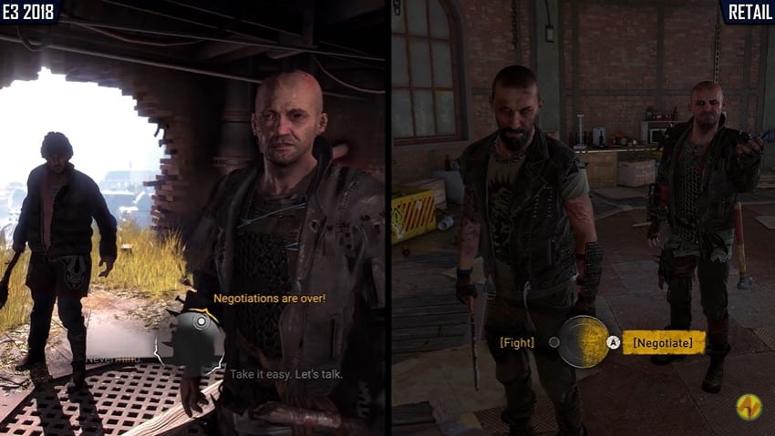 Image 3 : La version finale de Dying Light 2 comparée à celles présentées lors des E3 2018 / 2019