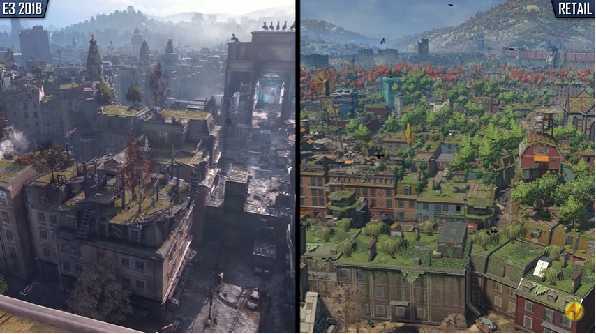 Image 4 : La version finale de Dying Light 2 comparée à celles présentées lors des E3 2018 / 2019