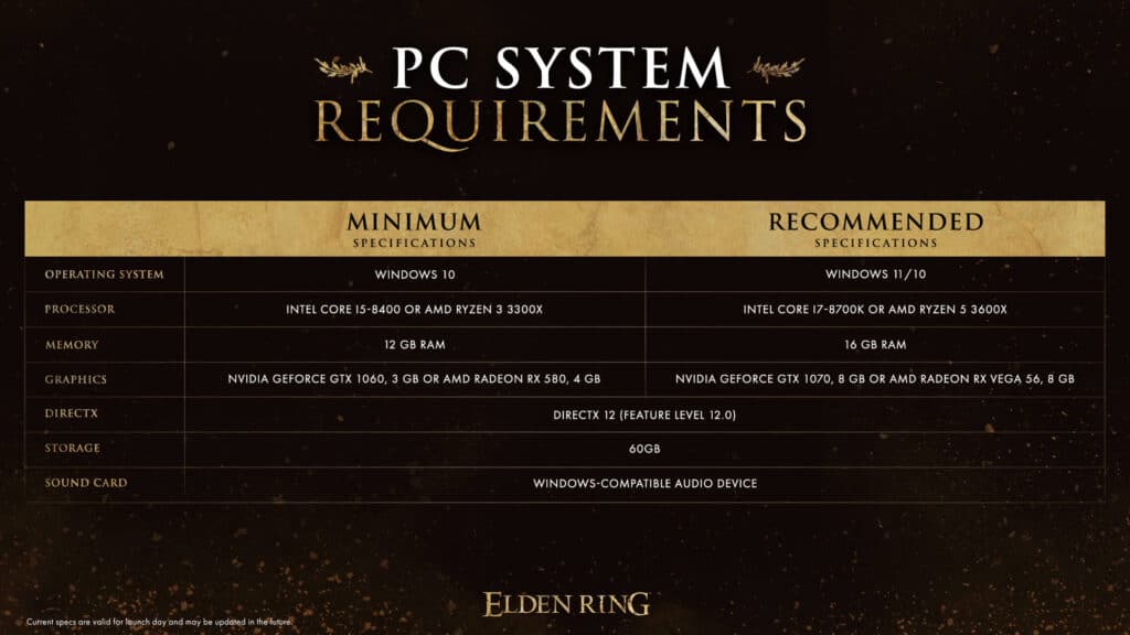 Image 1 : Elden Ring : les configurations pour y jouer sur PC