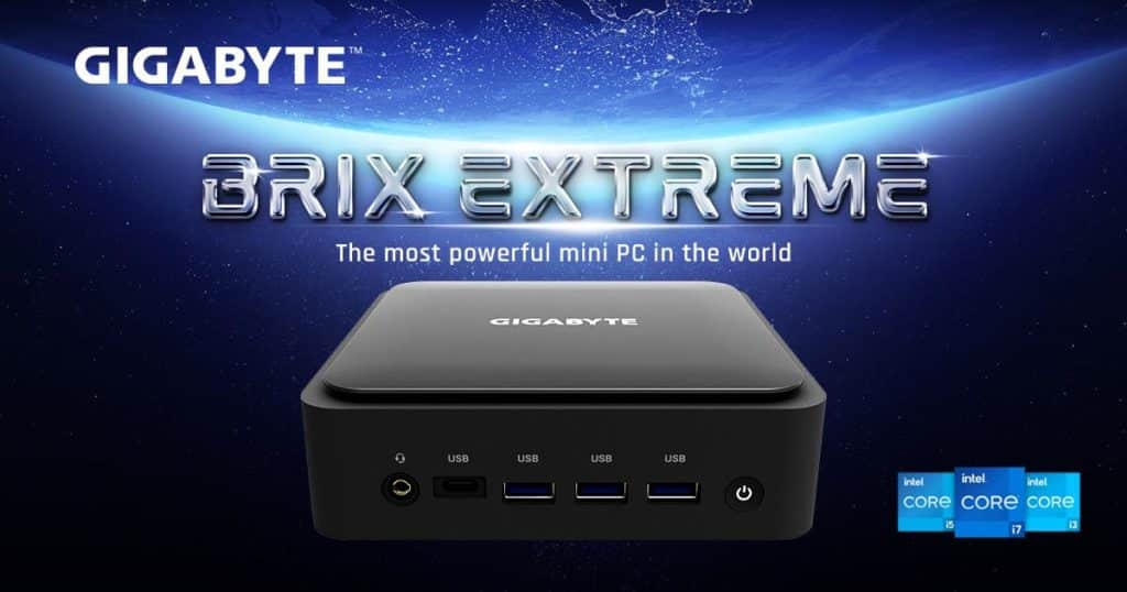 Image 1 : Gigabyte annonce ses Brix Extreme équipés de processeurs Intel Alder Lake mobiles