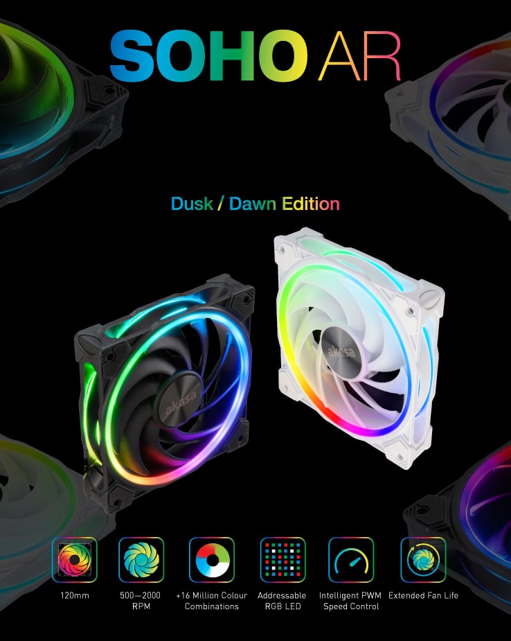 Image 1 : Akasa lance son ventilateur SOHO AR Dawn Edition